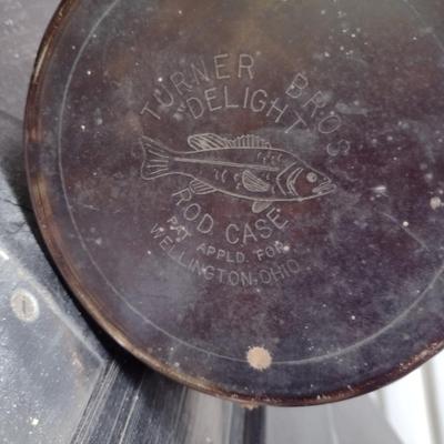 Vintage Turner Bros Delight Fishing Rod Case- Approx 49" Long, 5" in Diameter (B)