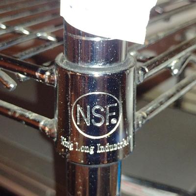 NSF Rated Adjustable 5 Shelf Unit on Casters (No Contents)