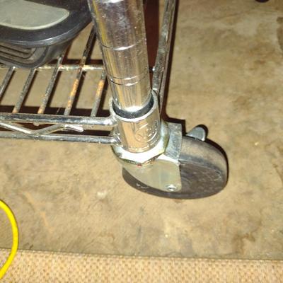 NSF Rated Adjustable 5 Shelf Unit on Casters (No Contents)