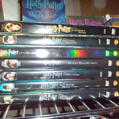Collection of Harry Potter DVDs and Audio Books