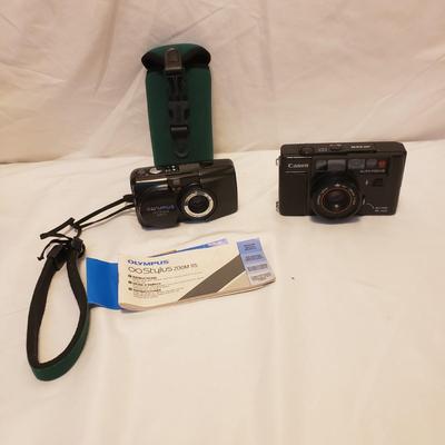 Olympus Stylus and Canon AF35m 35mm Cameras (LR-KD)