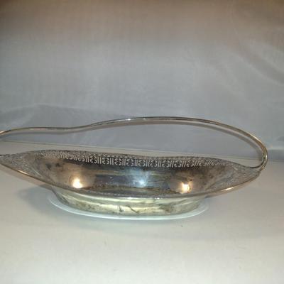Sterling Silver Reticulated Dish with Handle- Approx Total Weight 210 Grams