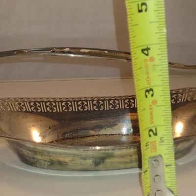 Sterling Silver Reticulated Dish with Handle- Approx Total Weight 210 Grams