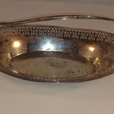 Sterling Silver Reticulated Dish with Handle- Approx Total Weight 210 Grams