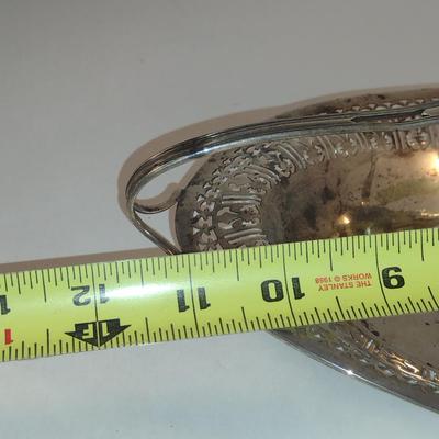 Sterling Silver Reticulated Dish with Handle- Approx Total Weight 210 Grams
