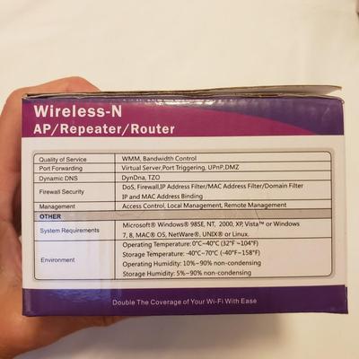 Wireless-N AP/Repeater/Router, LG Mac DVD Writer and a TP Link Wireless Router (LR-KD)