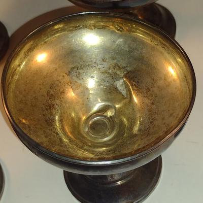 Weighted Sterling Silver Champagne Coupe Goblets- Set of Nine- Approx Total Weight 852 Grams