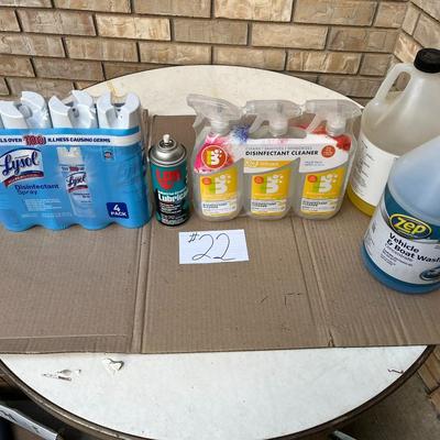 Misc. New Bottles of Lysol, Vehicle & Boat Wash, Disenfectent Cleaner