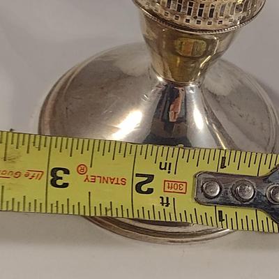 Weighted Sterling Silver Candle Holder Pair- Approx Total Weight 326 Grams