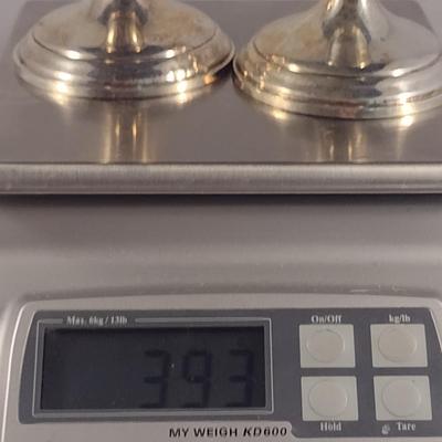 Towle Weighted and Reinforced Sterling Silver Candle Holder Pair- Approx Total Weight 393 Grams