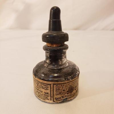 Brass Candlesticks, Snuffer, Inkwell, and Bell (LR-KD) )