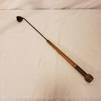Brass Candlesticks, Snuffer, Inkwell, and Bell (LR-KD) )