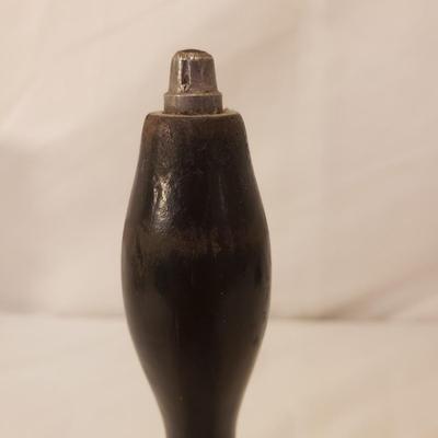 Brass Candlesticks, Snuffer, Inkwell, and Bell (LR-KD) )