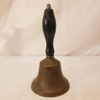 Brass Candlesticks, Snuffer, Inkwell, and Bell (LR-KD) )