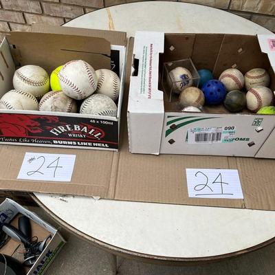 9 Hard Baseballs and 7 Soft Balls