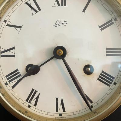 Vintage Aug Schatz & Sohne 8 Day Ships Bell Stricker Clock.