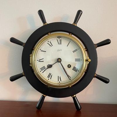 Vintage Aug Schatz & Sohne 8 Day Ships Bell Stricker Clock.