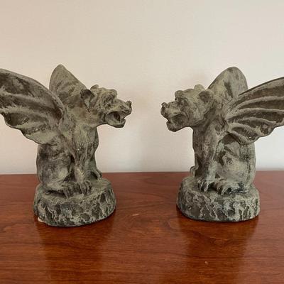 A Pair of Concrete Gargoyles wings.