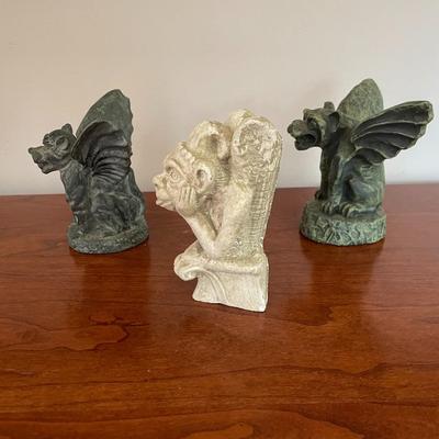 Gargoyle figurines set of 3.