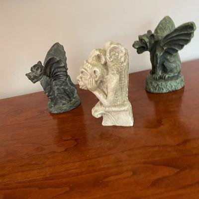 Gargoyle figurines set of 3.