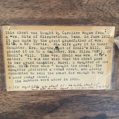 Cedar Chest.
