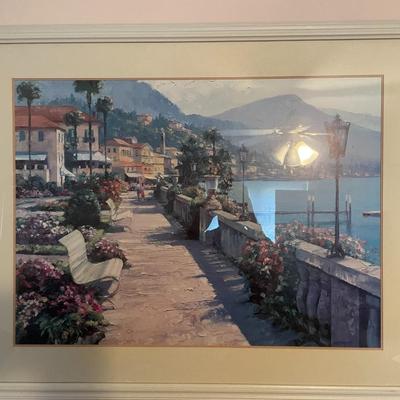 Framed Howard Behrens Bellagio Promenade Print