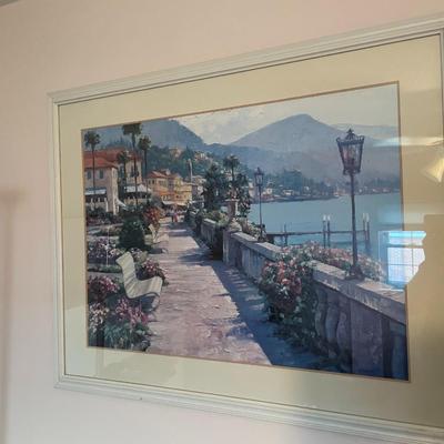 Framed Howard Behrens Bellagio Promenade Print