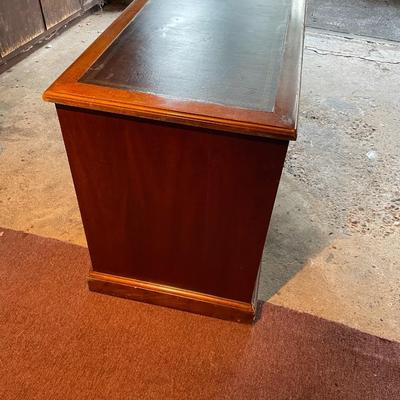 Vintage Mahogany Leather Top Desk
