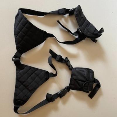 Concealed Double Shoulder Holster with Pouch.