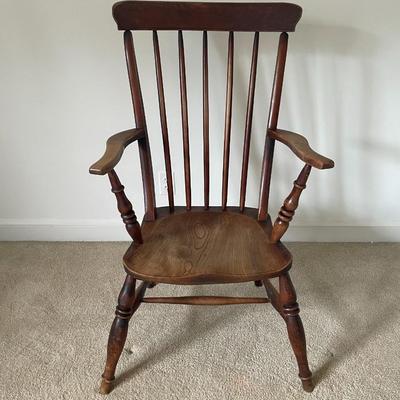 Vintage High Back Windsor Arm Chair.