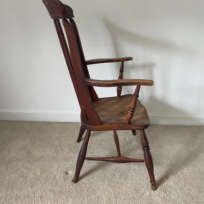 Vintage High Back Windsor Arm Chair.