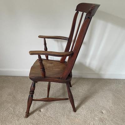 Vintage High Back Windsor Arm Chair.