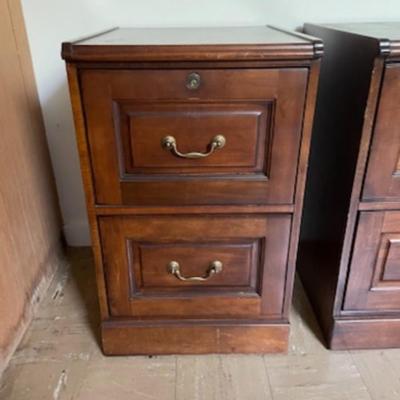 Pair of Wooden Traditional Style Filling Cabinets