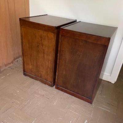 Pair of Wooden Traditional Style Filling Cabinets