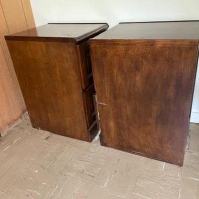 Pair of Wooden Traditional Style Filling Cabinets