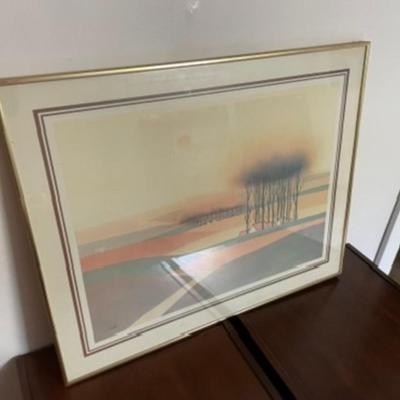 Vintage 1980s Arthur a Kaplan Co USA Litho Victor Santoyo Landscape ...