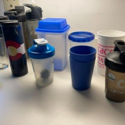 Lot of Assorted Cups and Bottles