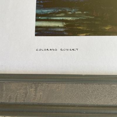 "Colorado Sunset" Signed and framed art work