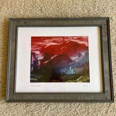 "Colorado Sunset" Signed and framed art work