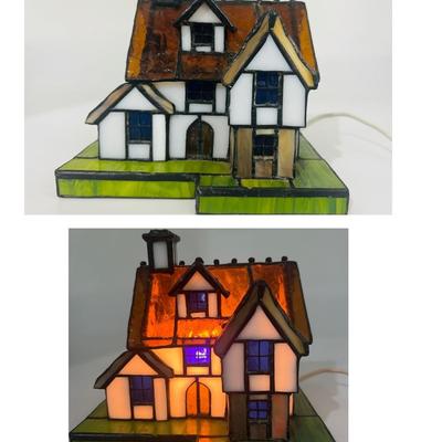 Vintage Stained Glass Cottage