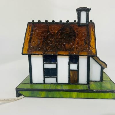 Vintage Stained Glass Cottage