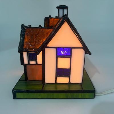 Vintage Stained Glass Cottage