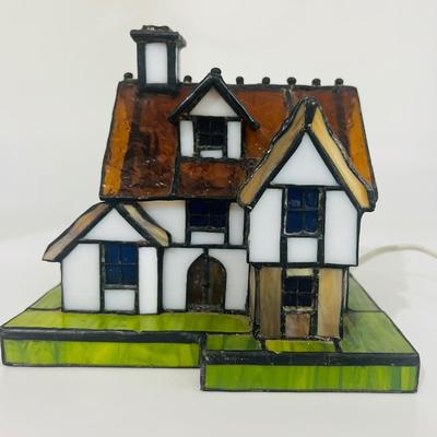 Vintage Stained Glass Cottage