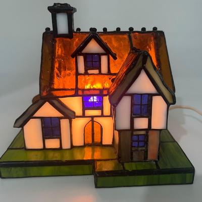 Vintage Stained Glass Cottage