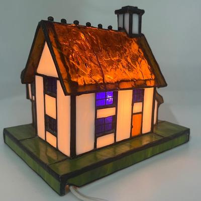 Vintage Stained Glass Cottage