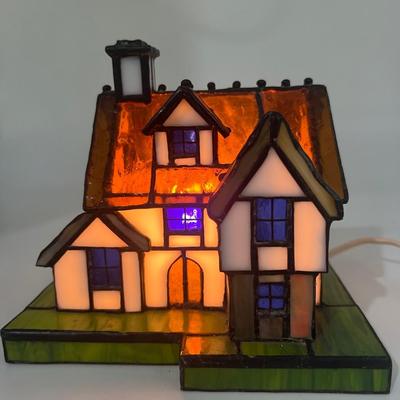 Vintage Stained Glass Cottage