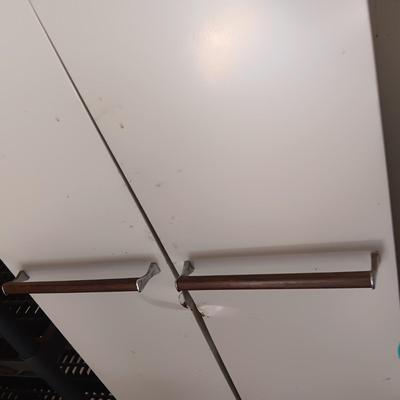 METAL STORAGE CABINET AND PLASTIC SHELF