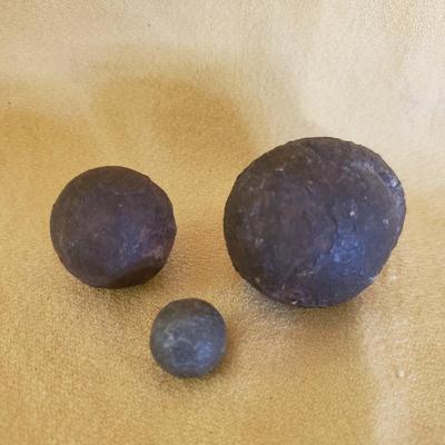 Antique Iron Cannonballs