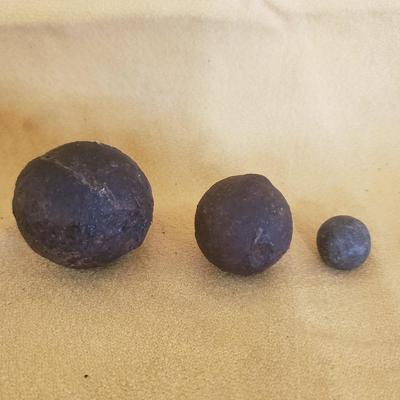 Antique Iron Cannonballs