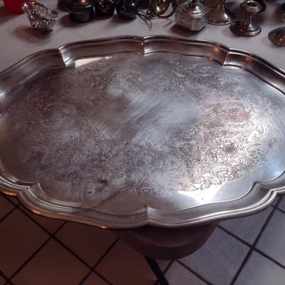 Large Metal Serving Tray- Measures Approx 29" x 17 3/4"